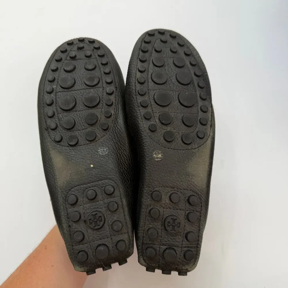 Tory Burch Black Kendrick Driving Loafers 9.5